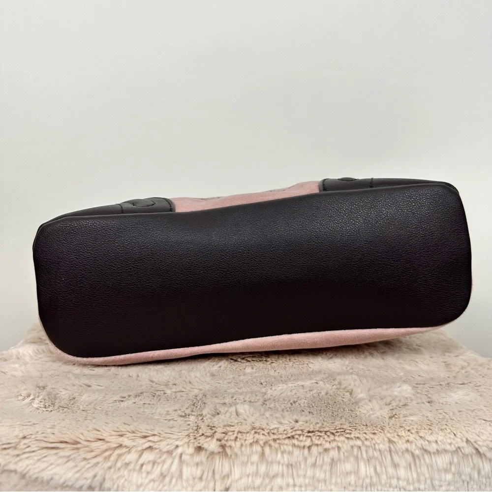 JUICY COUTURE Vintage Heritage White Heart Velour Satchel - Picture 4 of 13